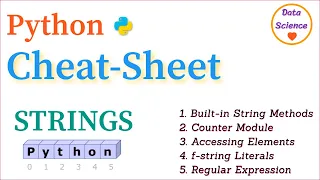 Python Strings Functions Cheatsheet Commands Packages