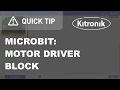 microbit MakeCode Editor - Motor Driver