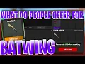 WHAT do people OFFER for BATWING