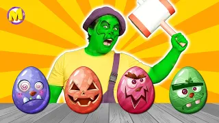 Zombie Surprise Eggs + Zombie Finger Family | Millimone | Kids Songs and Nursery Rhymes