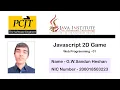Javascript 2d game development Web programming Java institute