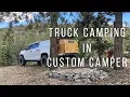 Custom Truck Camper Camping in Las Vegas Mountains