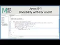 Java 8-1 Divisibility with For and If Statements