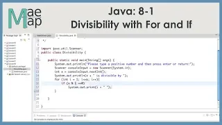 Java 8-1 Divisibility with For and If Statements