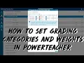How to Set Grading Categories Weights in PowerTeacher PowerSchool