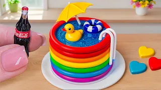 Satisfying Rainbow Jelly Cake Decorating For Summer Yummy Colorful Dessert Recipe