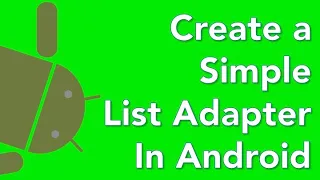 Java Android App Tutorial Lists 02 ArrayList Adapter