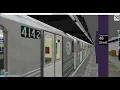 OpenBVE R38 V train arriving departing at 46th Street