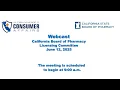 California State Board of Pharmacy - Licensing Committee Meeting