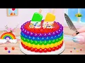 Download Lagu Tasty Rainbow Ice Cream Jelly Cake 🌈🍰 Relaxing ASMR \u0026 Decorating Tips ❤️ Mini Sweet Taste