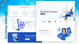 Responsive Banking Website Design Theme Using JS From Scratch - Part 1