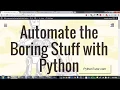 Lesson 9 Python Programming Automate the Boring Stuff with Python WB4hJJkfhLU