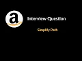 Simplify Path Amazon Interview Question Stack LeetCode 71 C