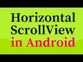 how to use horizontalScrollView in android studio