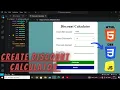 Discount Calculator Using Html Css Javascript Mini project