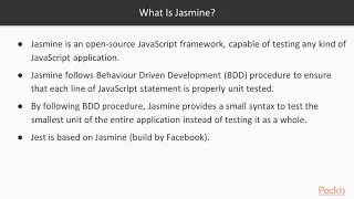 The Complete JavaScript Unit Testing Guide Testing Applications with Jasmine packtpub com