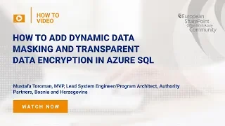 How To add Dynamic Data Masking and Transparent Data Encryption in Azure SQL