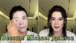 Step by step, how did I become Michael Jackson? !   #Moonwalk #MJ  #Jacko #makeup #化妆