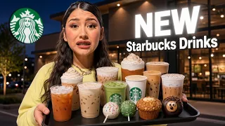 Testing ALL the New Starbucks Fall drinks🍁‼️