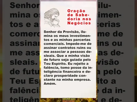 ✨ Oração de Sabedoria nos Negócios