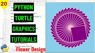 Draw Flower Design with Python Turtle Python Turtle Graphics Tutorial python turtle art