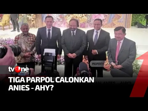 Tiga Pucuk Parpol Akrab Berfoto Bersama Anies Baswedan