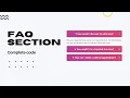FAQ section using HTML CSS Complete code