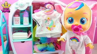 🦄🎀 Bebés UNICORNIO y MINNIE Como COLOCAR el ARMARIO ZAPATERO con ROPA, ACCESORIOS y ZAPATOS