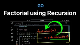 Find Factorial using Recursion in Go Language ProgramGuru org