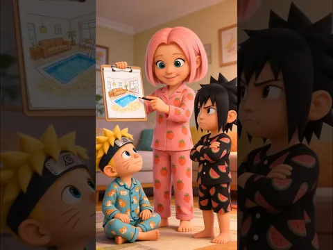 Sakura fez uma praia dentro de casa! 😱
