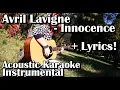 Download Lagu Avril Lavigne - Innocence (Acoustic Karaoke Instrumental With Lyrics)