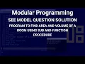 area and volume of a room SEE modular programming SEE Model Question Solution