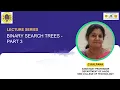 Binary search trees - Part 3 Data Structures and Algorithms SNS Institutions