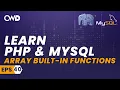 Array Built-In Functions PHP for beginners Learn PHP PHP Programming Learn PHP in 2020