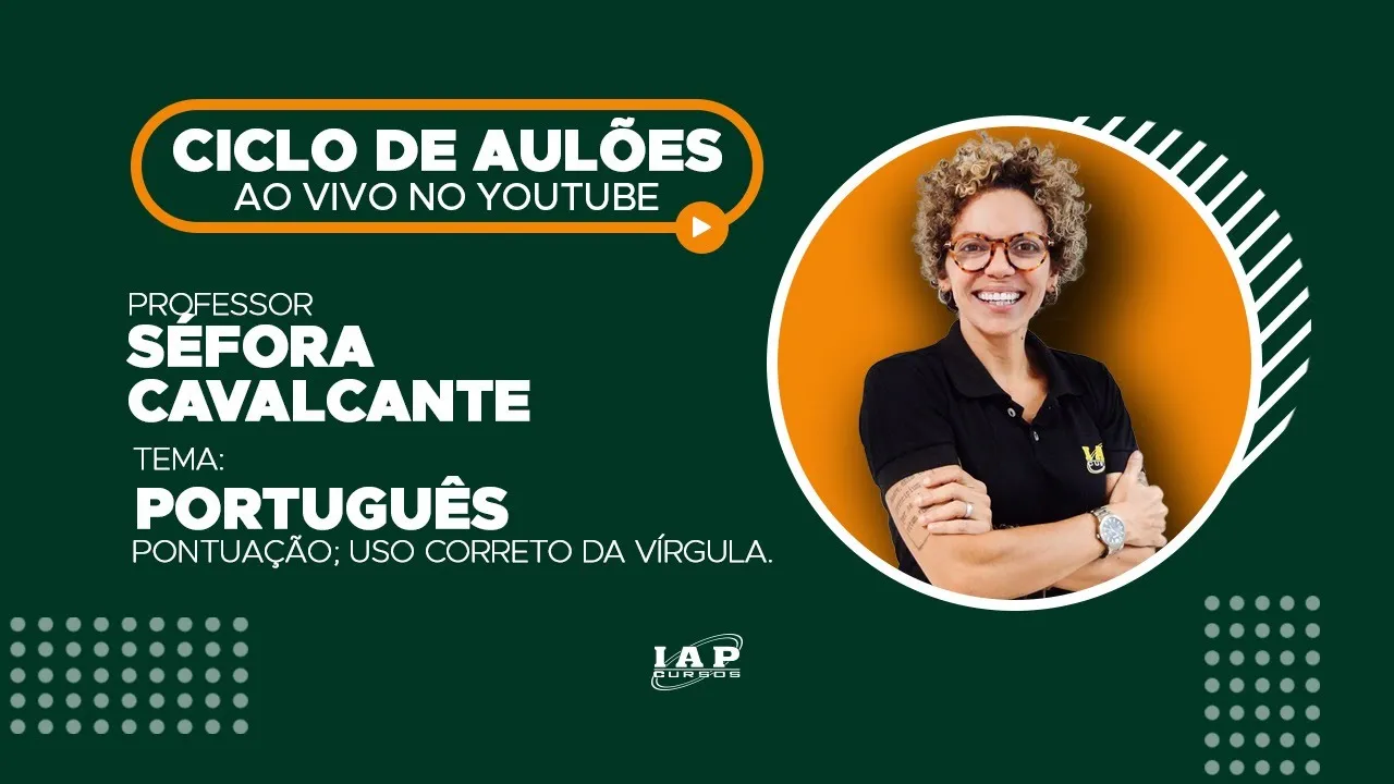 LIVE: PONTUAÇÃO; USO DA VÍRGULA - PORTUGUÊS.