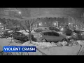 Pickup truck flips after early-morning crash driver runs from scene