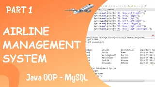 Airline Management System using Java Object Oriented Programming OOP Part 1