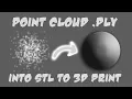 3D Scanned Point Cloud Dot PLY File Convert to STL For 3D Printing - Meshlab