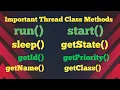 Important Thread class methods in java