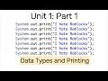 Roblox Sucks Now So Let s Learn Java AP CSA Unit 1 Review - Data Types and Printing