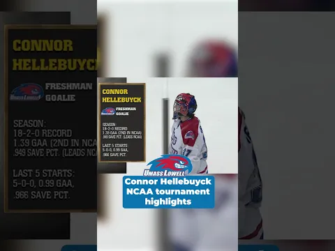 Connor Hellebuyck college hockey highlights at UMass Lowell #shorts