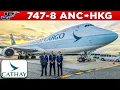 Cathay 747-8 Cockpit from Anchorage to Hong Kong