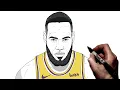How To Draw LeBron James Step By Step NBA