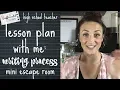Writing Process Mini Escape Room Plan With Me High School ELA