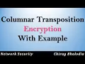 Columnar Transposition Cipher Network Security Columnar Transposition Cipher in Network Security