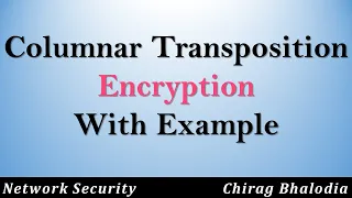 Columnar Transposition Cipher Network Security Columnar Transposition Cipher in Network Security