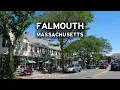 Falmouth Massachusetts - Summer Stroll on Main Street 4K
