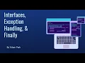 HSC Java Lesson Interfaces Exception Handling Finally