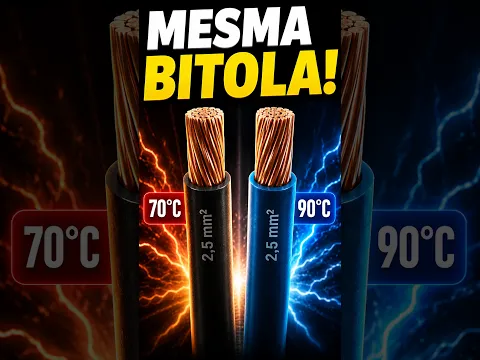 Por que um cabo de 2,5 mm² suporta MAIS corrente que outro?⚡