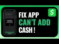 How to Fix CashApp Can t Add Cash Problem